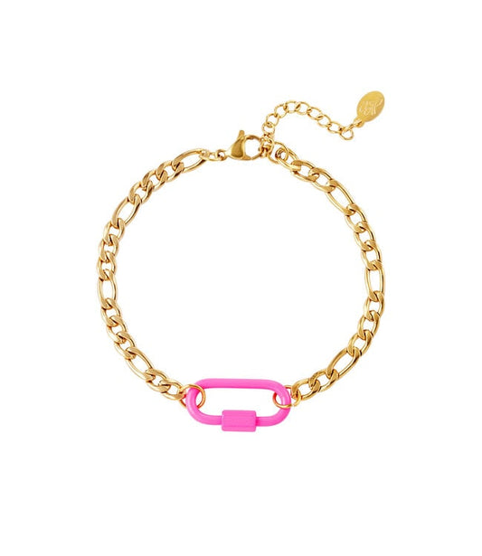 Schakel armband roze Wie Noah