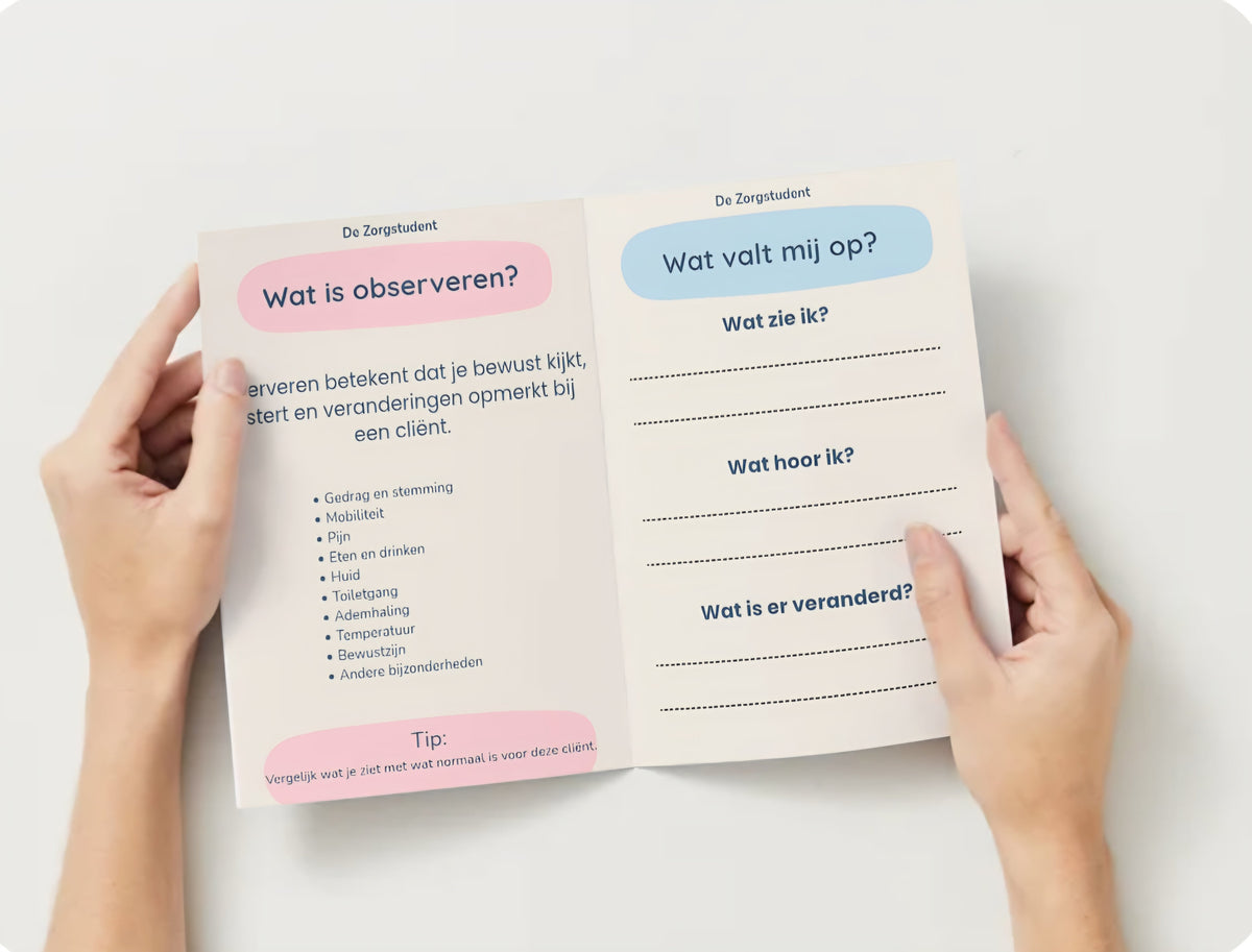 Observeren in de Zorg – Oefenbundel voor Verzorgende IG & Zorgstudenten | De Zorgstudent Wie Noah